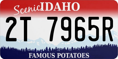 ID license plate 2T7965R