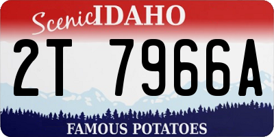 ID license plate 2T7966A