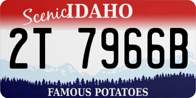 ID license plate 2T7966B
