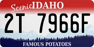 ID license plate 2T7966F
