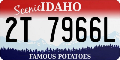 ID license plate 2T7966L