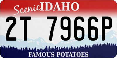 ID license plate 2T7966P