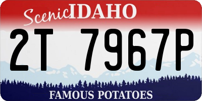 ID license plate 2T7967P