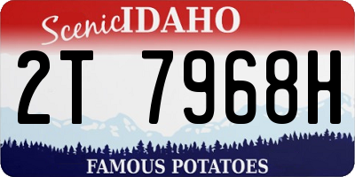 ID license plate 2T7968H