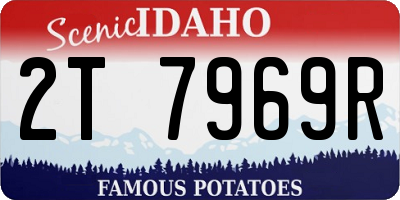 ID license plate 2T7969R