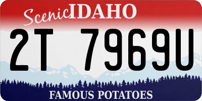 ID license plate 2T7969U