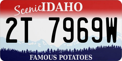ID license plate 2T7969W