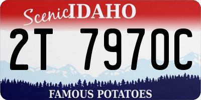 ID license plate 2T7970C