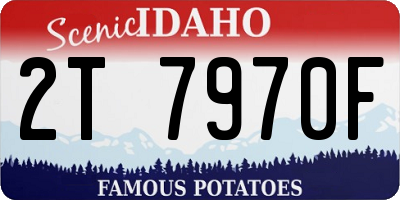 ID license plate 2T7970F