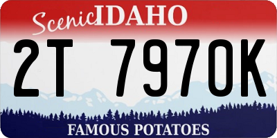 ID license plate 2T7970K