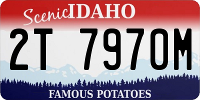 ID license plate 2T7970M