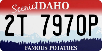 ID license plate 2T7970P
