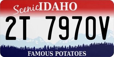 ID license plate 2T7970V