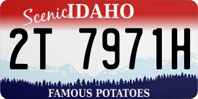 ID license plate 2T7971H