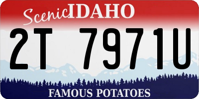 ID license plate 2T7971U