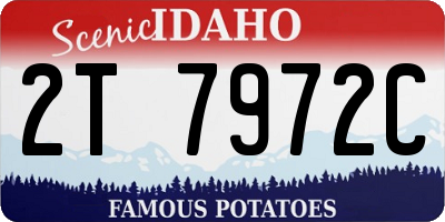 ID license plate 2T7972C
