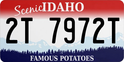 ID license plate 2T7972T