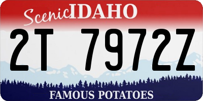 ID license plate 2T7972Z