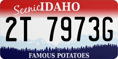 ID license plate 2T7973G