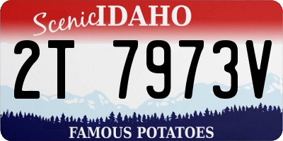 ID license plate 2T7973V