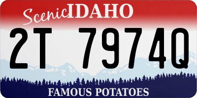 ID license plate 2T7974Q