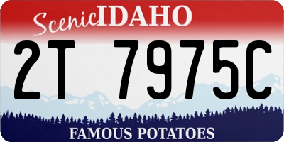 ID license plate 2T7975C