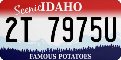 ID license plate 2T7975U