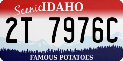 ID license plate 2T7976C