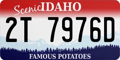 ID license plate 2T7976D