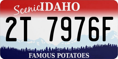 ID license plate 2T7976F