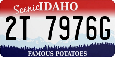 ID license plate 2T7976G