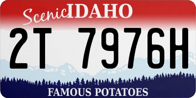 ID license plate 2T7976H