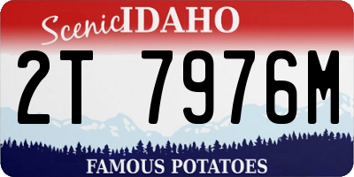 ID license plate 2T7976M
