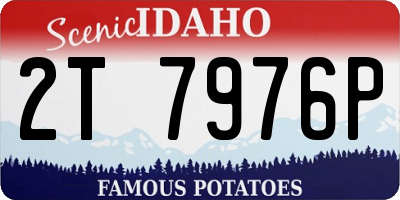 ID license plate 2T7976P