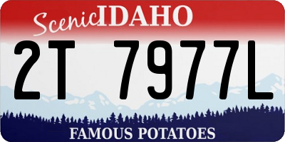 ID license plate 2T7977L