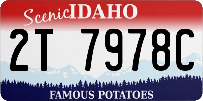 ID license plate 2T7978C