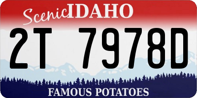 ID license plate 2T7978D
