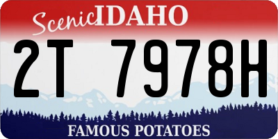 ID license plate 2T7978H