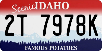 ID license plate 2T7978K