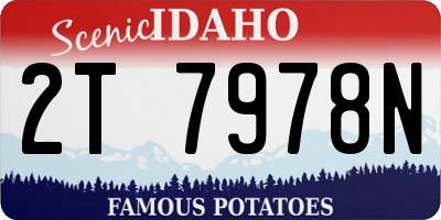 ID license plate 2T7978N