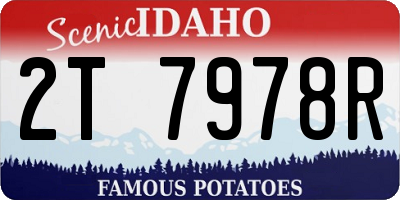 ID license plate 2T7978R