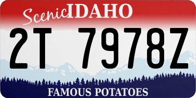 ID license plate 2T7978Z