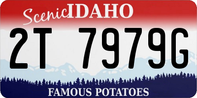 ID license plate 2T7979G