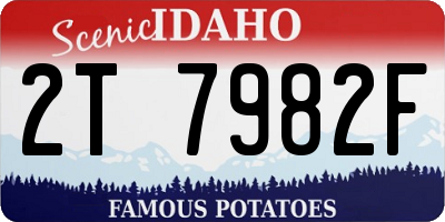 ID license plate 2T7982F