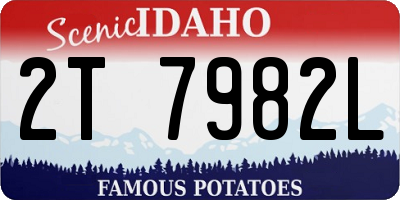 ID license plate 2T7982L