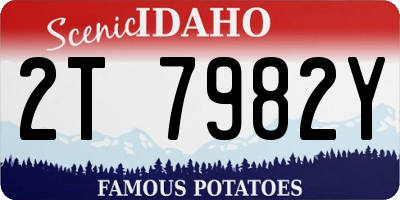 ID license plate 2T7982Y