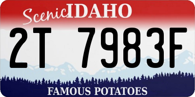 ID license plate 2T7983F