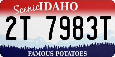 ID license plate 2T7983T