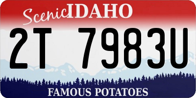 ID license plate 2T7983U