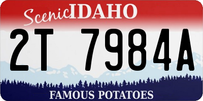 ID license plate 2T7984A